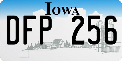 IA license plate DFP256