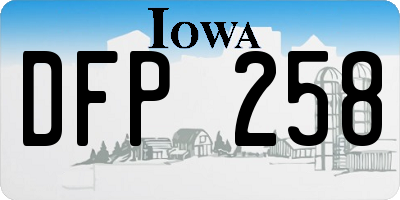 IA license plate DFP258
