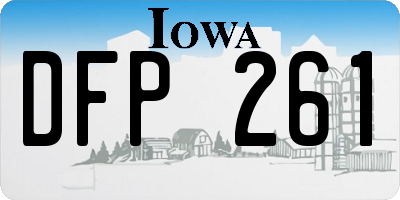 IA license plate DFP261