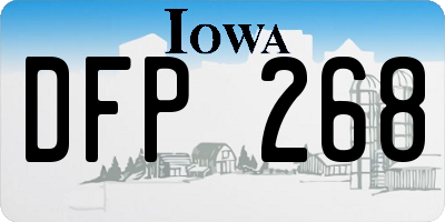 IA license plate DFP268