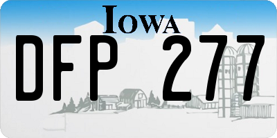 IA license plate DFP277