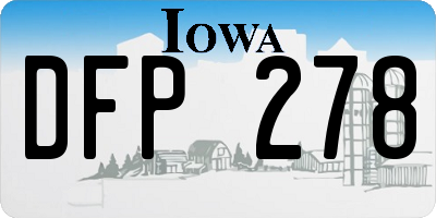 IA license plate DFP278