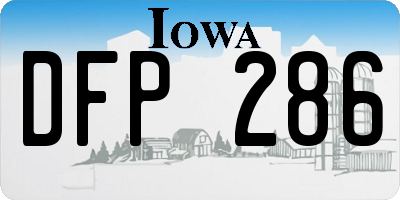 IA license plate DFP286