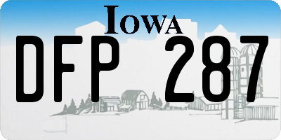 IA license plate DFP287