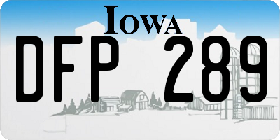 IA license plate DFP289