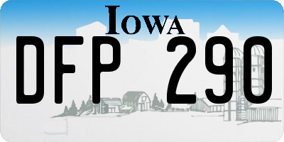 IA license plate DFP290