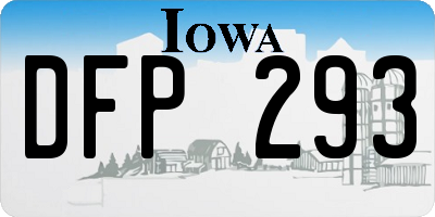 IA license plate DFP293