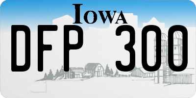 IA license plate DFP300