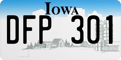 IA license plate DFP301