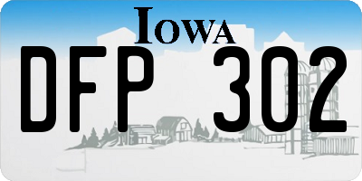 IA license plate DFP302
