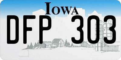 IA license plate DFP303