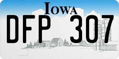 IA license plate DFP307