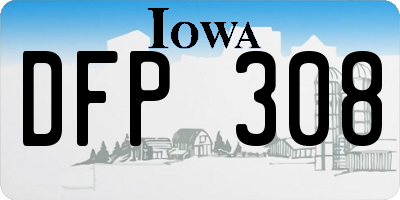 IA license plate DFP308