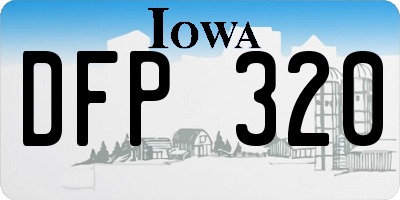 IA license plate DFP320