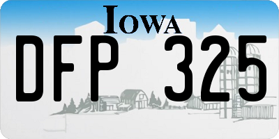 IA license plate DFP325