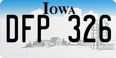IA license plate DFP326