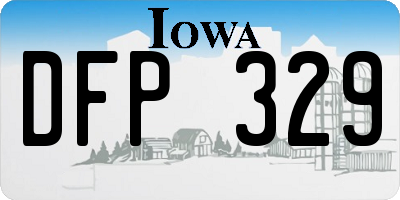 IA license plate DFP329