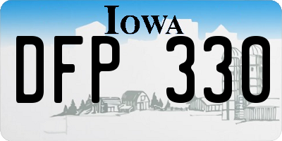 IA license plate DFP330
