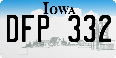 IA license plate DFP332