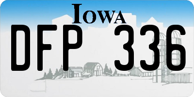 IA license plate DFP336
