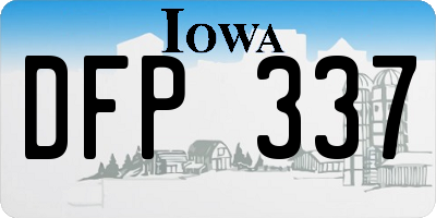 IA license plate DFP337