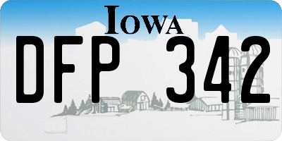 IA license plate DFP342
