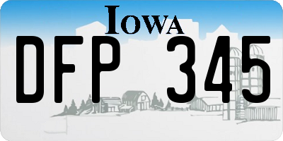 IA license plate DFP345