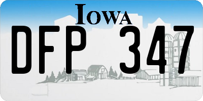 IA license plate DFP347