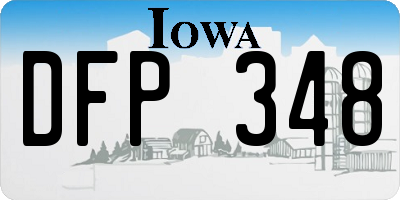 IA license plate DFP348