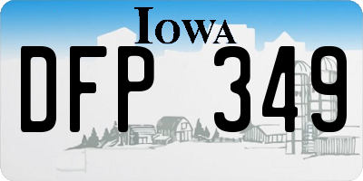 IA license plate DFP349