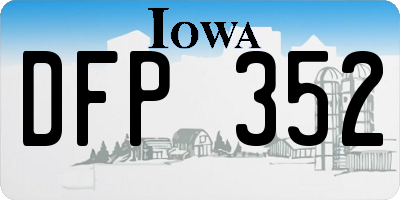 IA license plate DFP352
