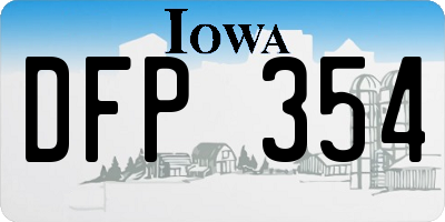 IA license plate DFP354