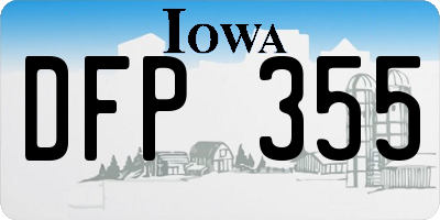 IA license plate DFP355