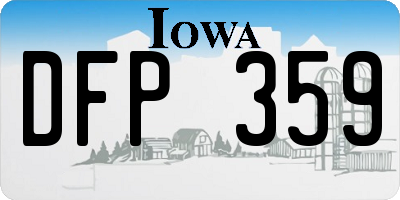 IA license plate DFP359