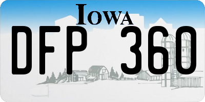 IA license plate DFP360