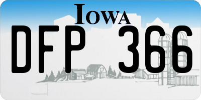 IA license plate DFP366
