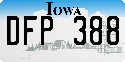 IA license plate DFP388