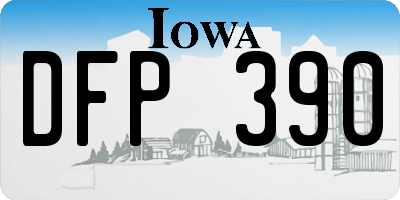 IA license plate DFP390