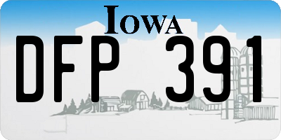 IA license plate DFP391