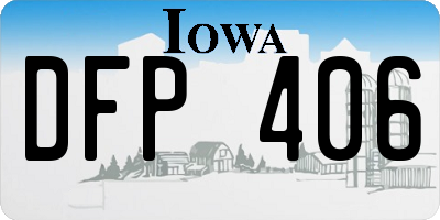 IA license plate DFP406