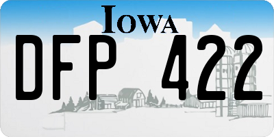 IA license plate DFP422