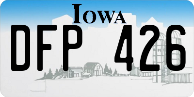 IA license plate DFP426