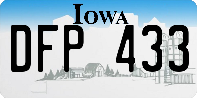 IA license plate DFP433