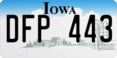 IA license plate DFP443