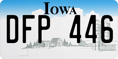 IA license plate DFP446