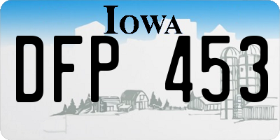 IA license plate DFP453