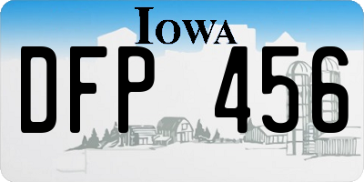 IA license plate DFP456