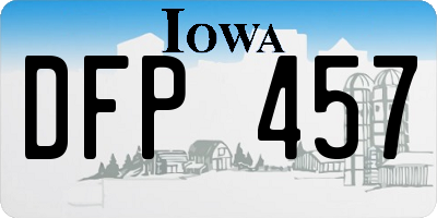 IA license plate DFP457