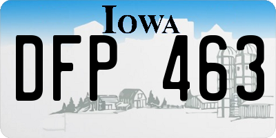 IA license plate DFP463