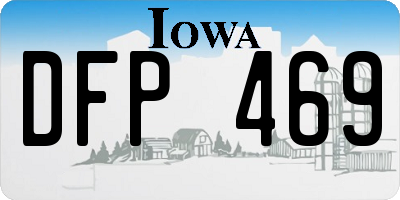 IA license plate DFP469